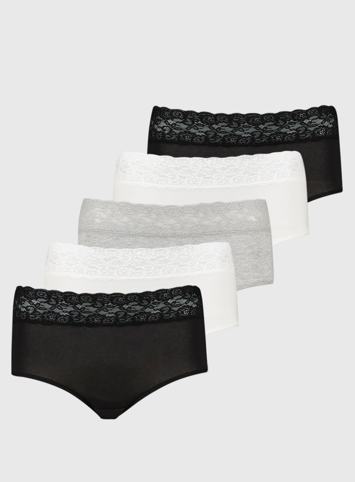 Mono Comfort Lace Full Knickers 5 Pack