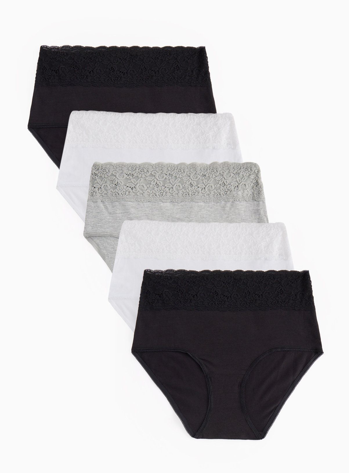 Mono Comfort Lace Full Knickers 5 Pack 