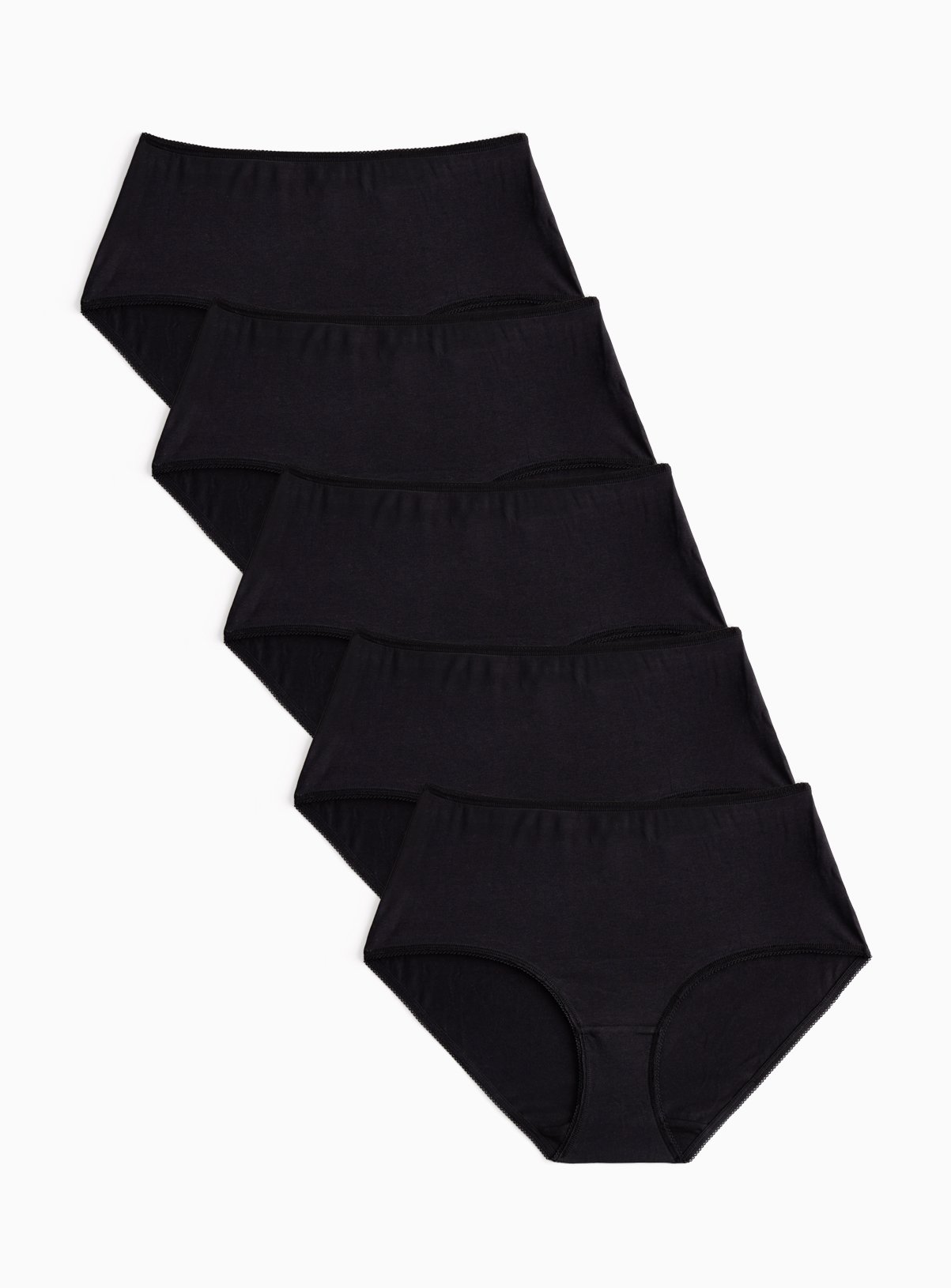 5pk Black Midi Knickers 14