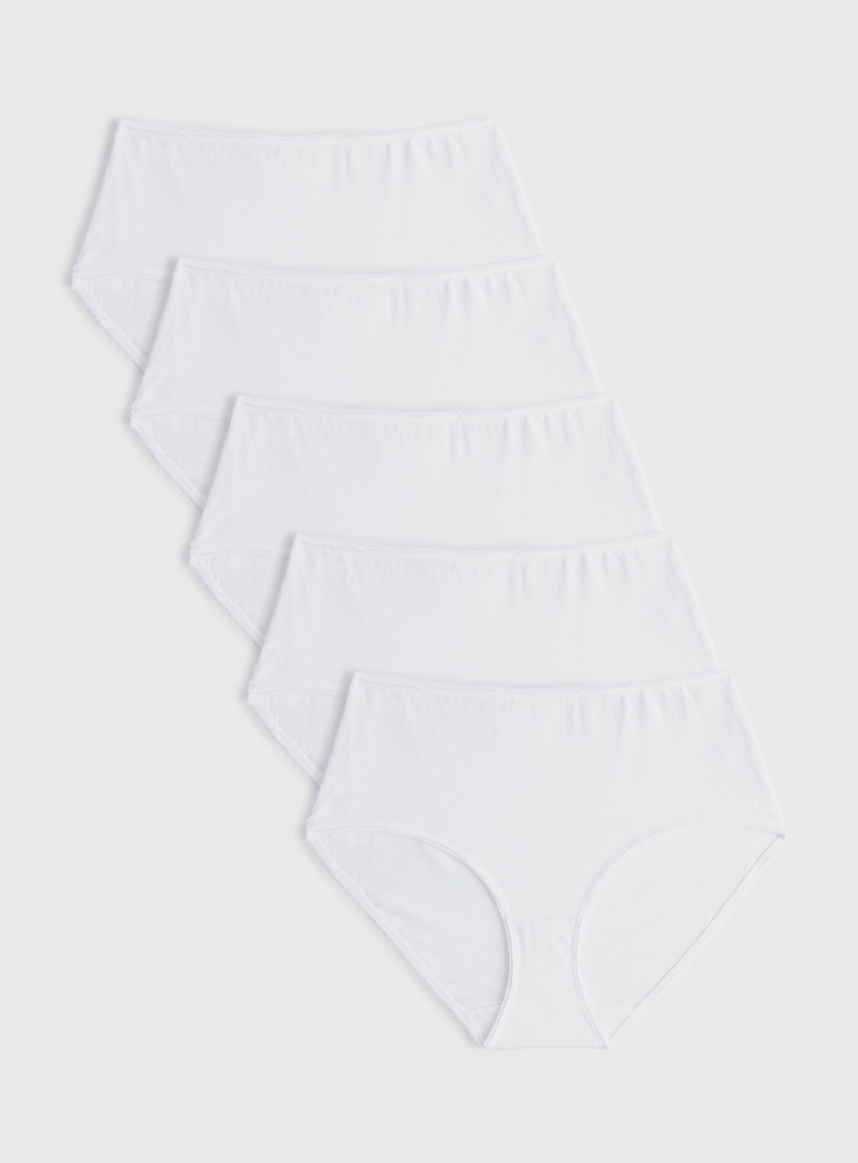 White Midi Knickers 5 Pack