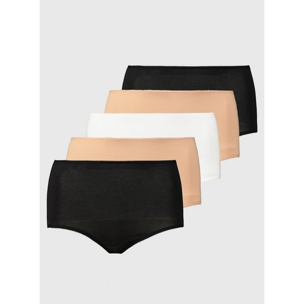 Buy Neutral Full Briefs 5 Pack 10 Knickers Tu