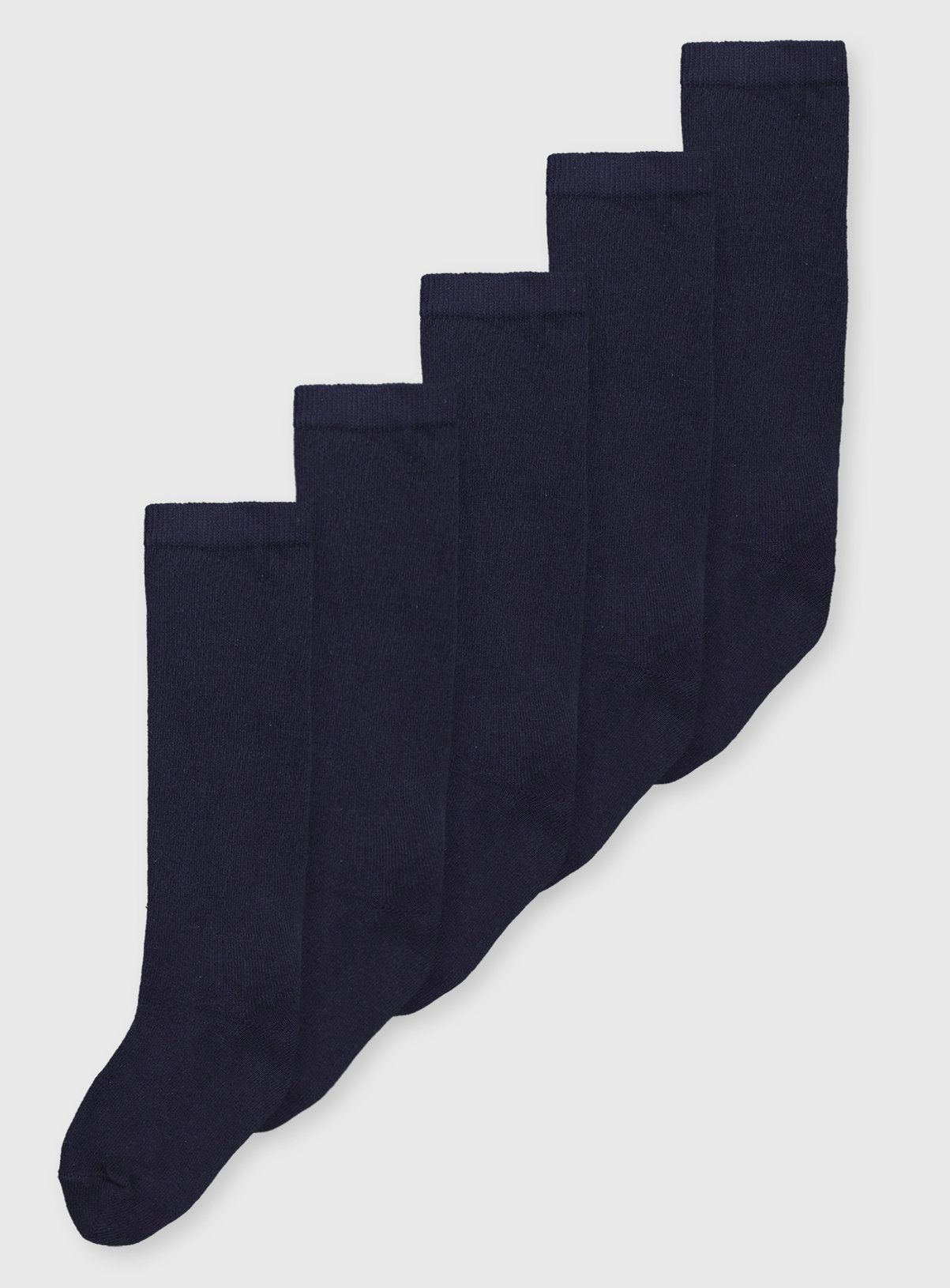Navy Long Socks 5 Pack