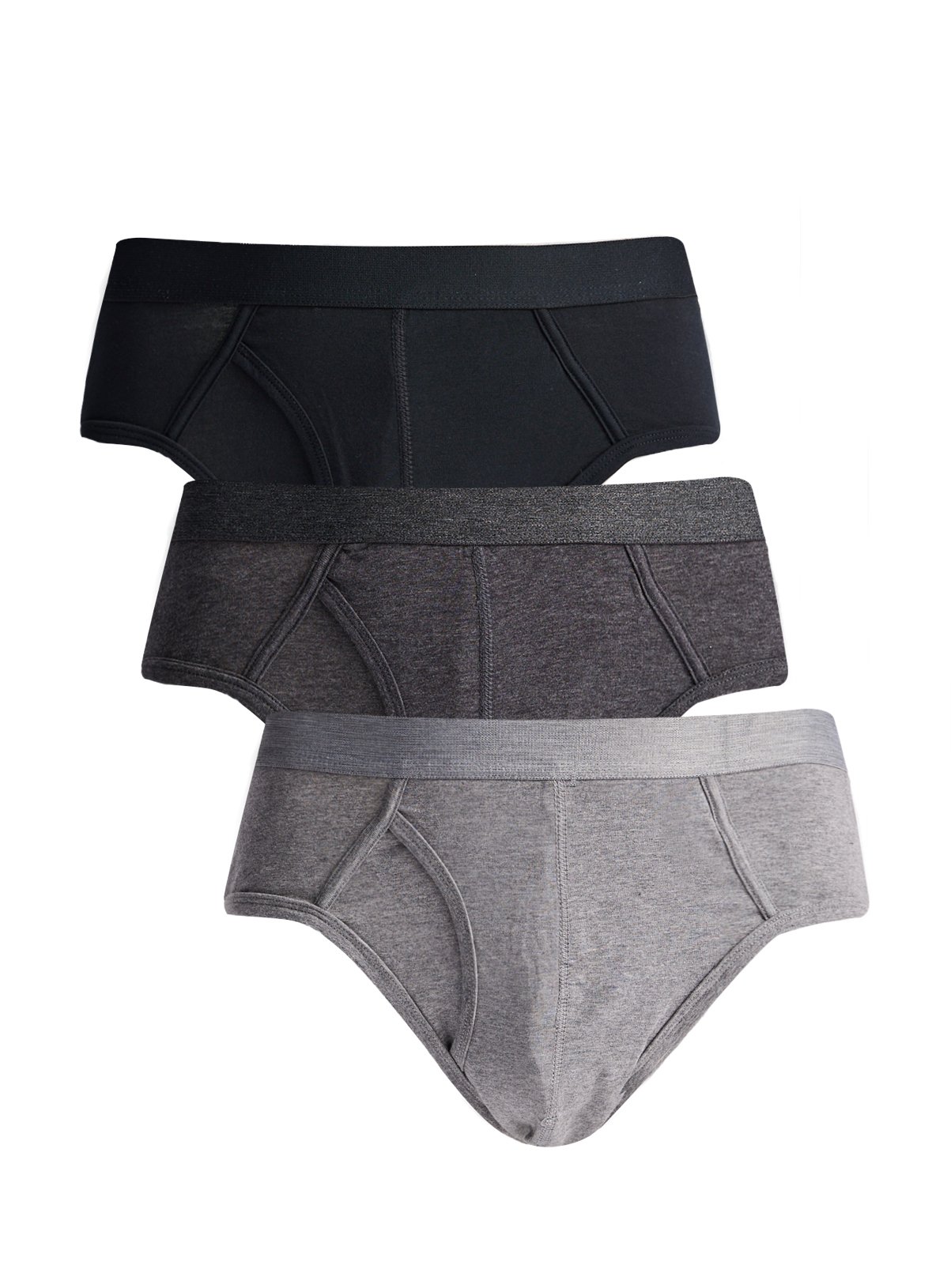 Grey & Black Briefs 3 Pack XXXL