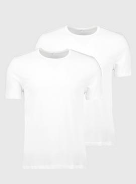 White T-Shirt Vests 2 Pack