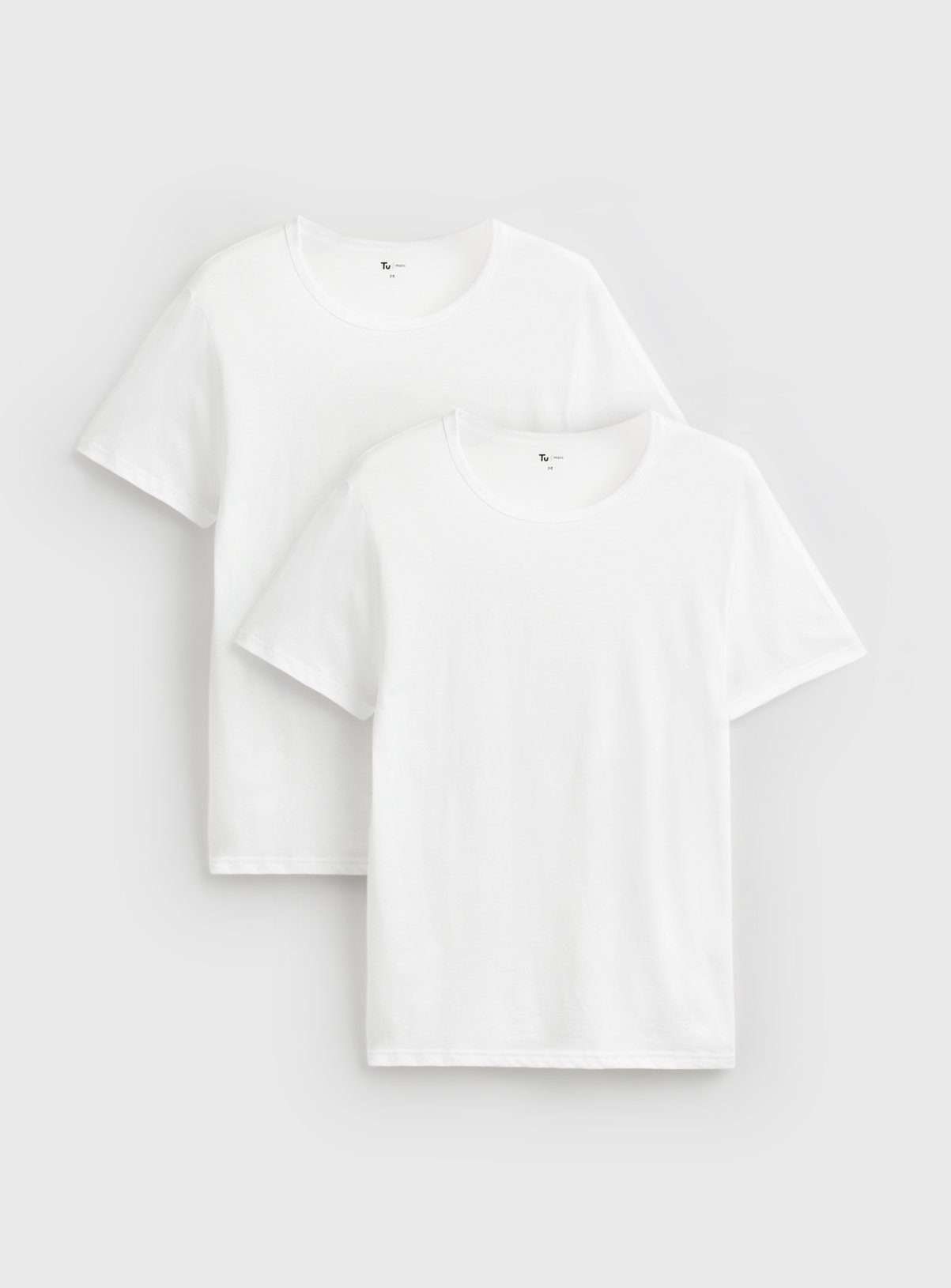 White T-Shirt Vests 2 Pack S