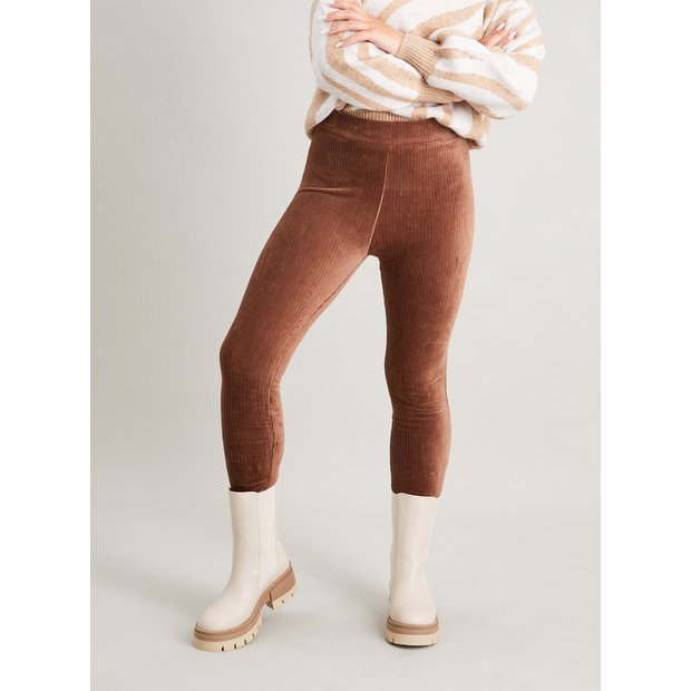 Brown shop cord leggings