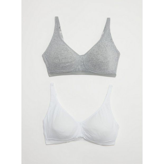 Cotton Comfort Lounge Bra - 2 Pack