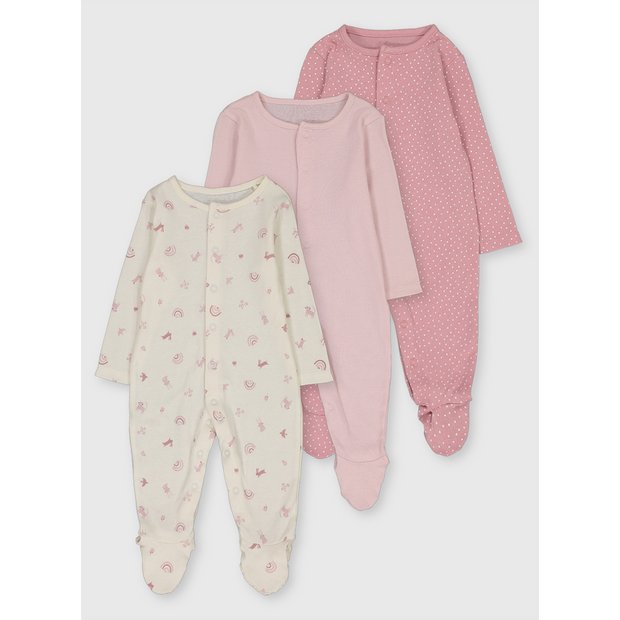 Sainsburys newborn hot sale sleepsuits