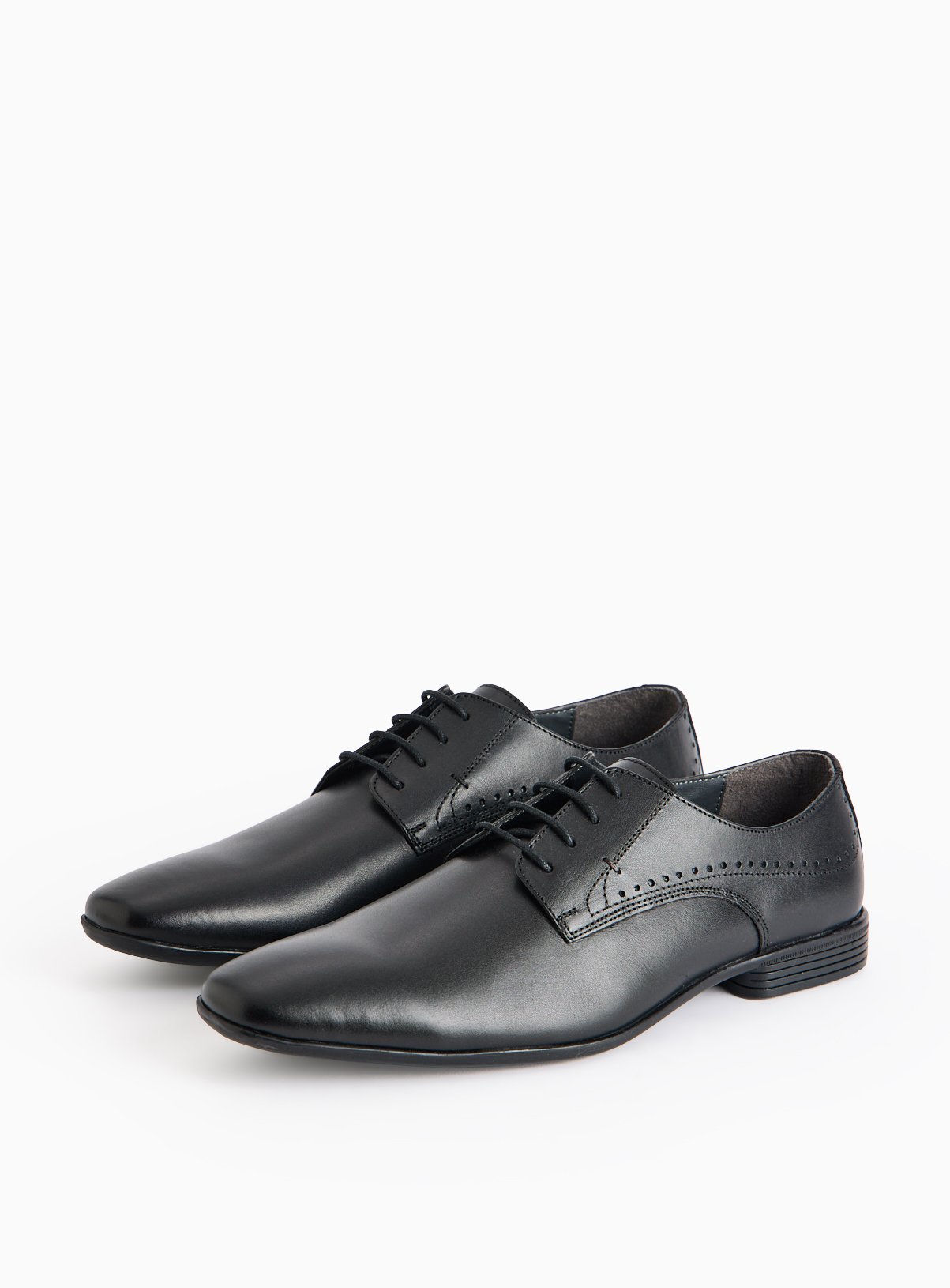 Sole Comfort Black Leather Lace Up Shoes 
