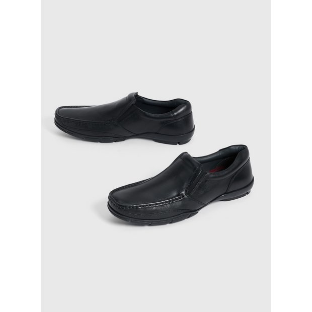 Mens black casual slip on cheap shoes