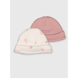 Pink & Printed Premature Baby Hats 2 Pack 