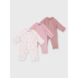 Pink Premature Sleepsuit 3 Pack 