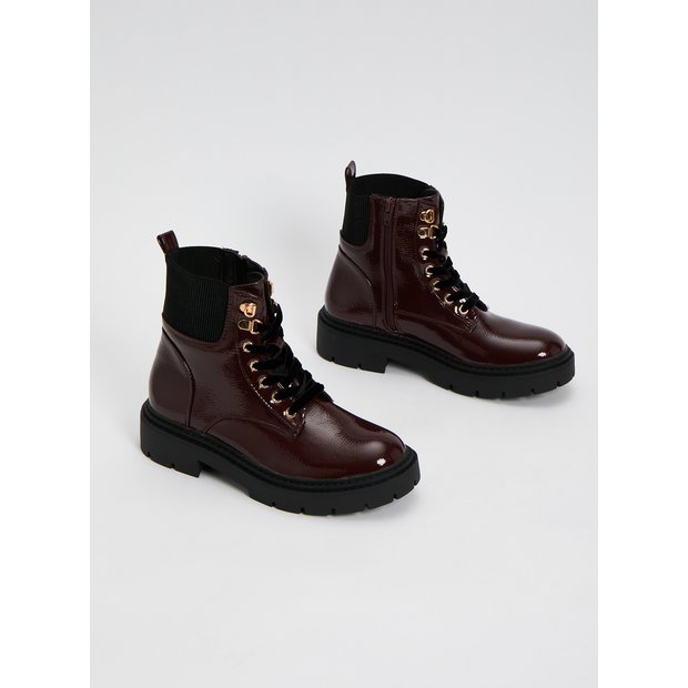 Oxblood clearance patent boots