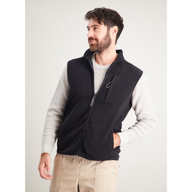 Buy Black Micro Fleece Gilet - XL | Coats and jackets | Argos