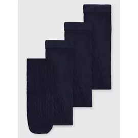 Navy Cable Knit Tights 3 Pack
