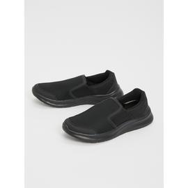 Sole Comfort Black Mesh Slip On Shoes