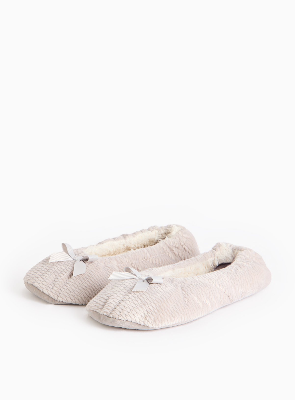 Grey Ballerina Slippers