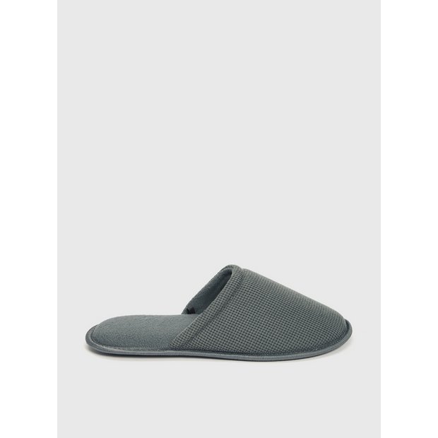 Buy Grey Green Waffle Mule Slippers L Slippers Tu