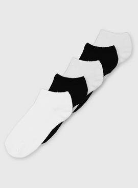 Black & White Trainer Socks - 4-8
