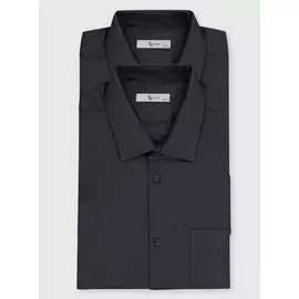 Black Slim Fit Short Sleeve Shirt 2 Pack