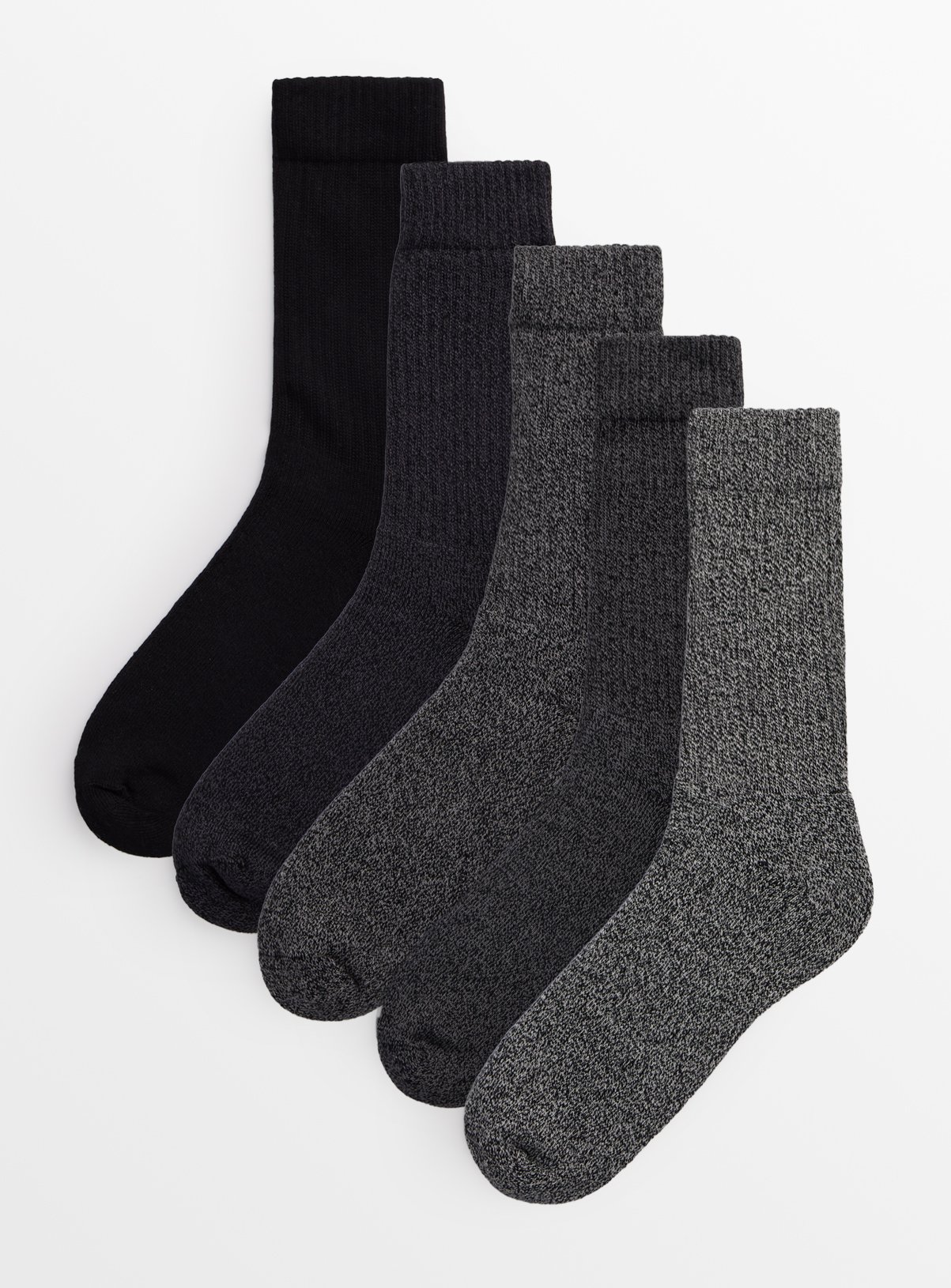 Mono Cushioned Comfort Sole Socks 5 Pack 