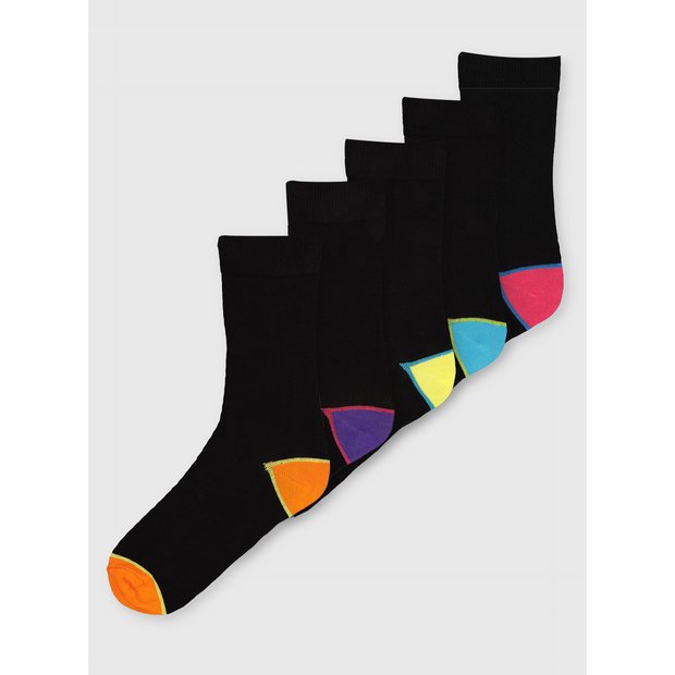 Socks with colored sale heel and toe