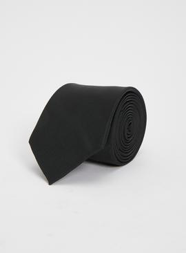 Black Satin Tie - One Size