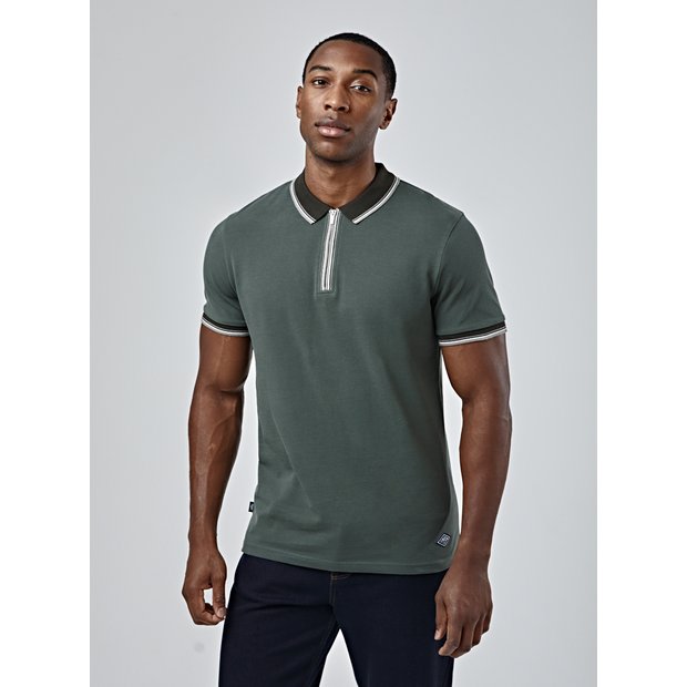 Buy UNION WORKS Khaki Tipped Polo Shirt - XXXXL | T-shirts and polos | Argos