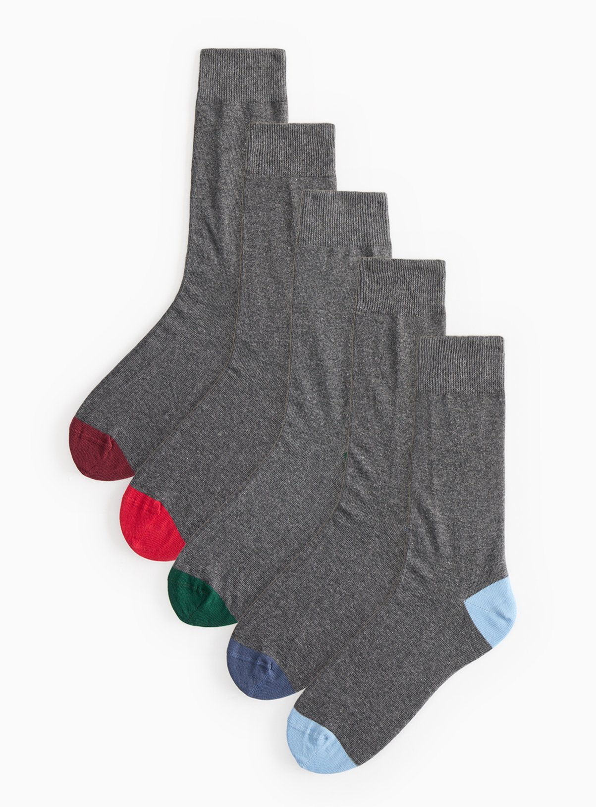 Grey Stay Fresh Socks 5 Pack 