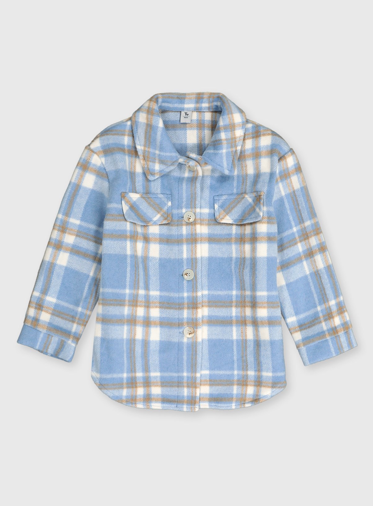 pastel check shacket