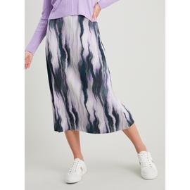 Lilac Tie Dye Plissé Midi Skirt
