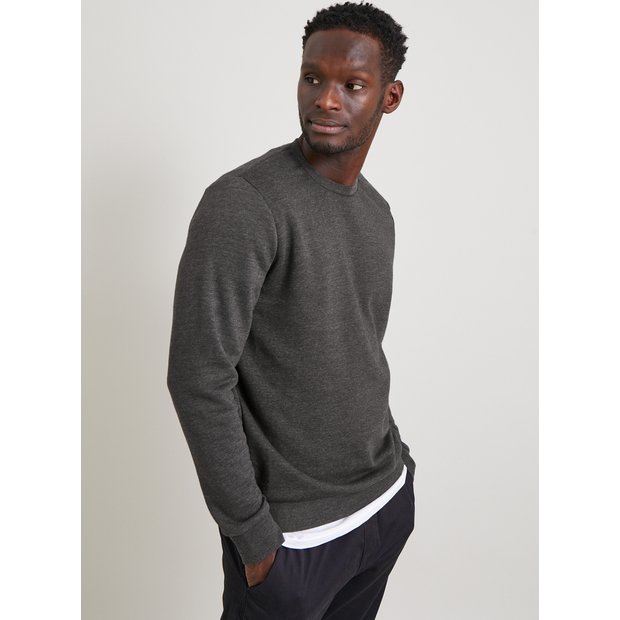 Buy Charcoal Crew Neck Sweatshirt - S | Sweatshirts and hoodies | Tu