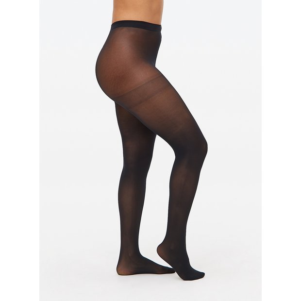 Buy Black Silky 30 Denier Opaque Tights 2 Pack S, Tights