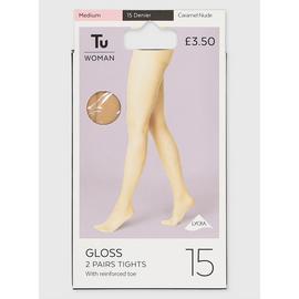 Buy Latte Nude 15 Denier Ladder Resistant Tights 5 Pack XL, Tights