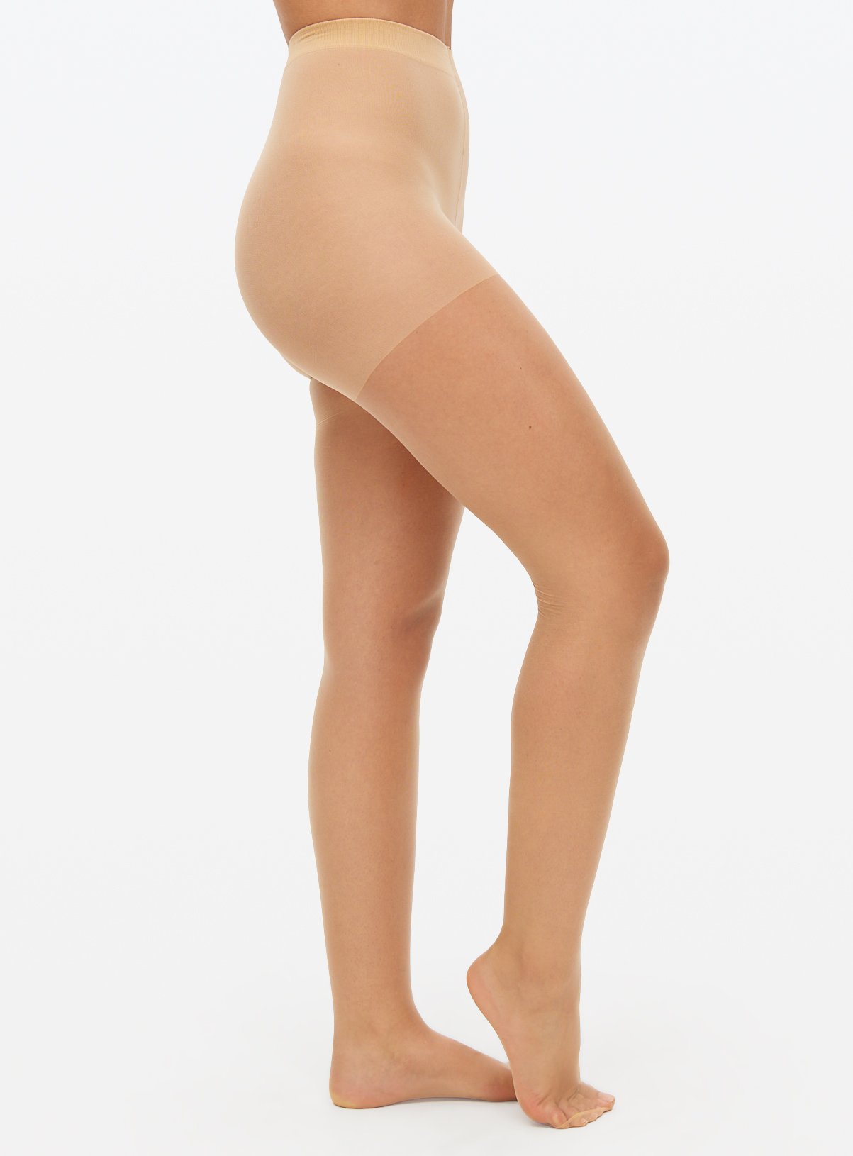 Caramel Nude 15 Denier Gloss Tights 2 Pack S