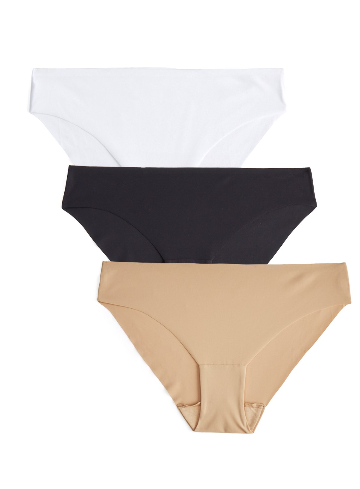 Black, White & Beige Brazilian No VPL Knickers 3 Pack 20