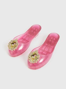 Disney Princess Pink Belle Jelly Shoes One Size