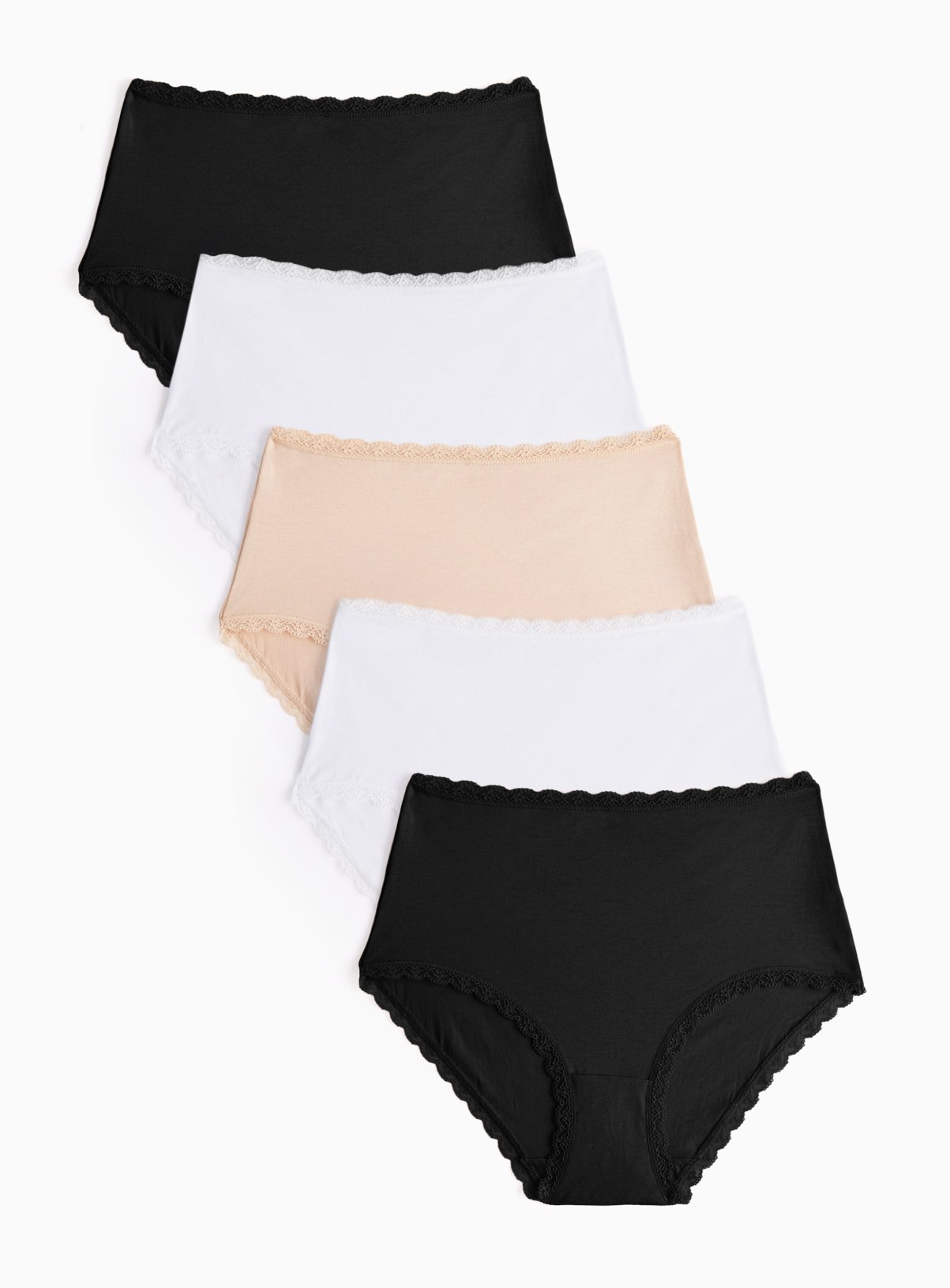 Plain Modal Blend Full Knickers 5 Pack