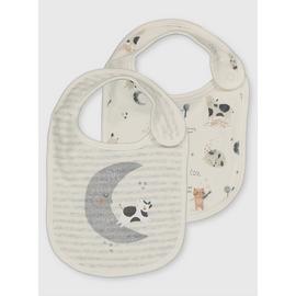 Cow & Moon Bibs 2 Pack - One Size