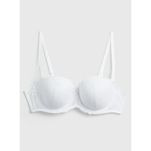Buy A-E White Recycled Lace Full Cup Comfort Bra 34DD, Bras