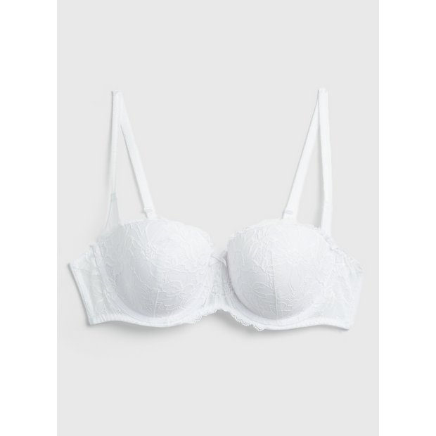 Buy A-E White Recycled Lace Balcony Bra 40B, Bras