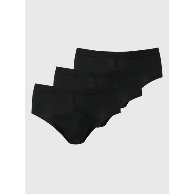 MENS 100% COTTON Black F&F Tesco Underwear Briefs Slips Pants Size L Large  36 £1.49 - PicClick UK