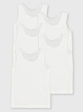 White Vests 5 Pack 