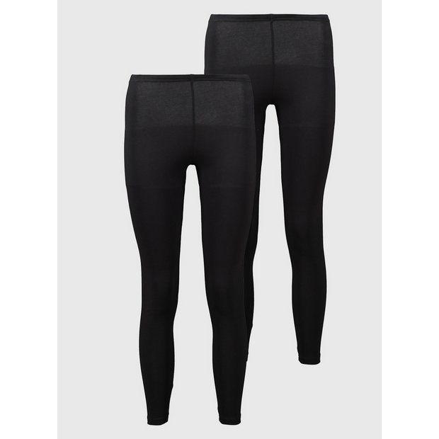 Modal & Cotton Leggings - 2 Pack - Black