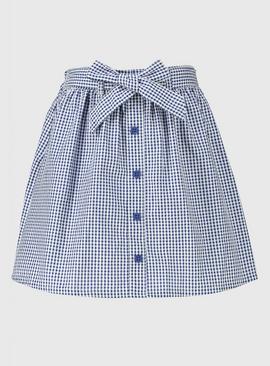 Navy Gingham School Skirt