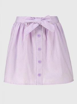 Lilac Gingham School Skirt