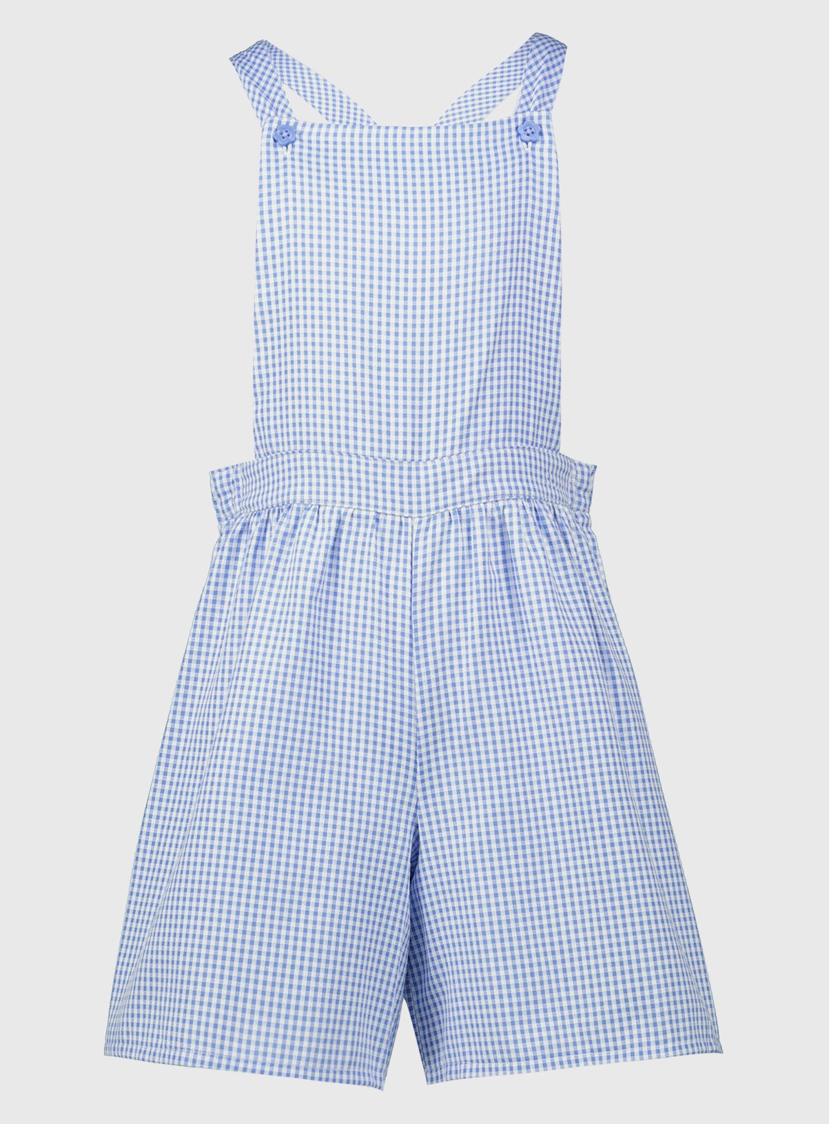 Blue Gingham School Bibshorts