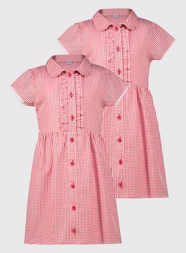 Red Gingham Classic Dress 2 Pack 4 years