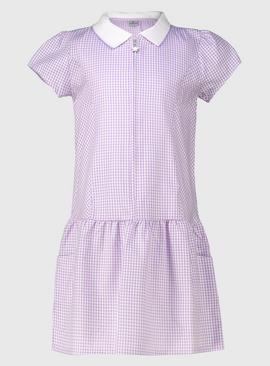 Lilac Sporty Gingham Dress 