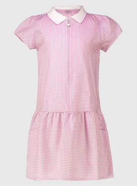 Pink Sporty Gingham Dress 